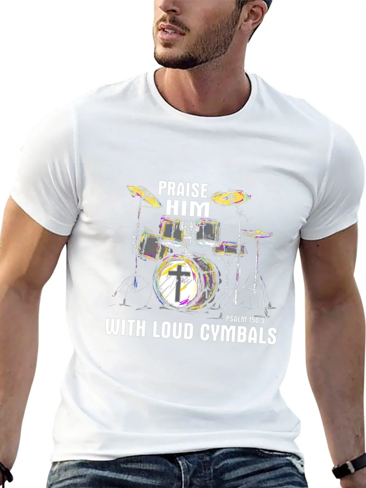 Praise Him Drums T-Shirt product image 12