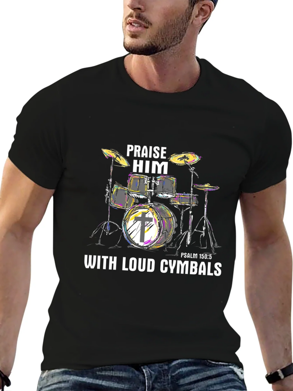 Praise Him Drums T-Shirt product image 6