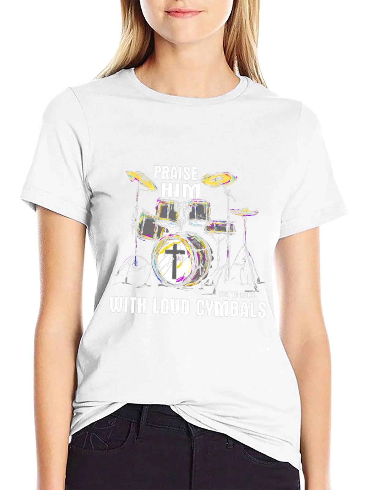Praise Him Drums T-Shirt product image 8