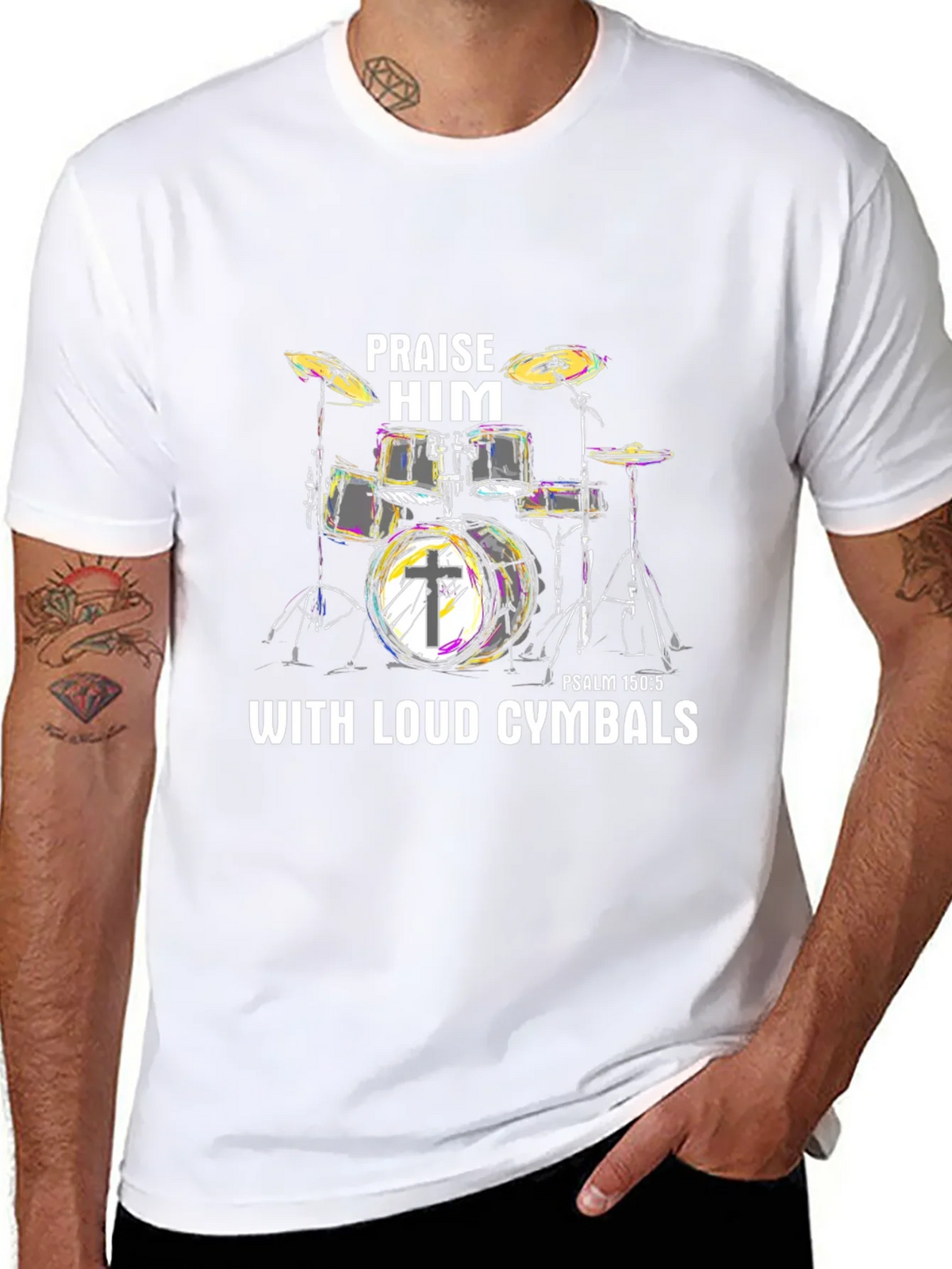 Praise Him Drums T-Shirt product image 7