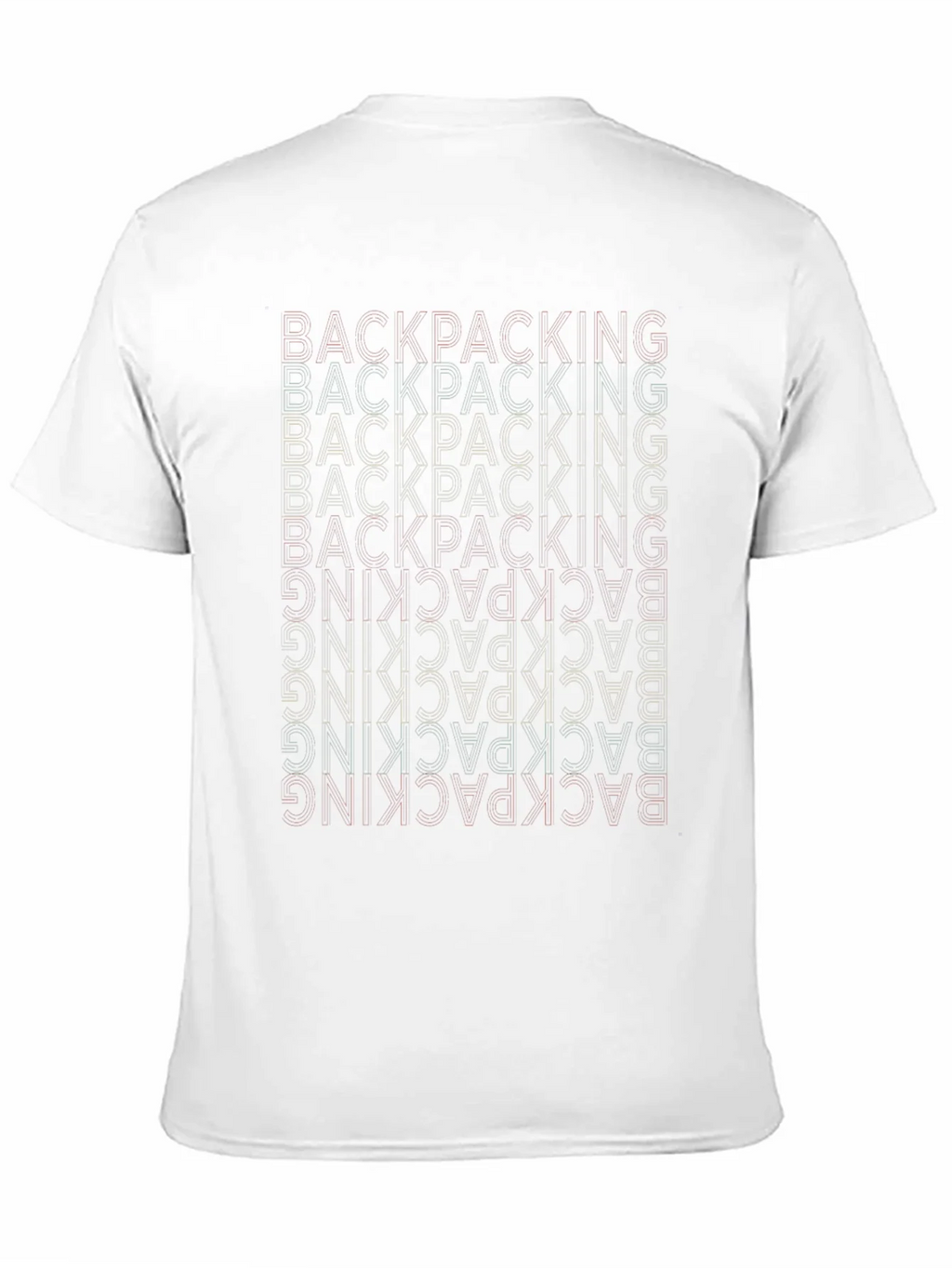 Backpacking Word Design Black T-Shirt product image 10