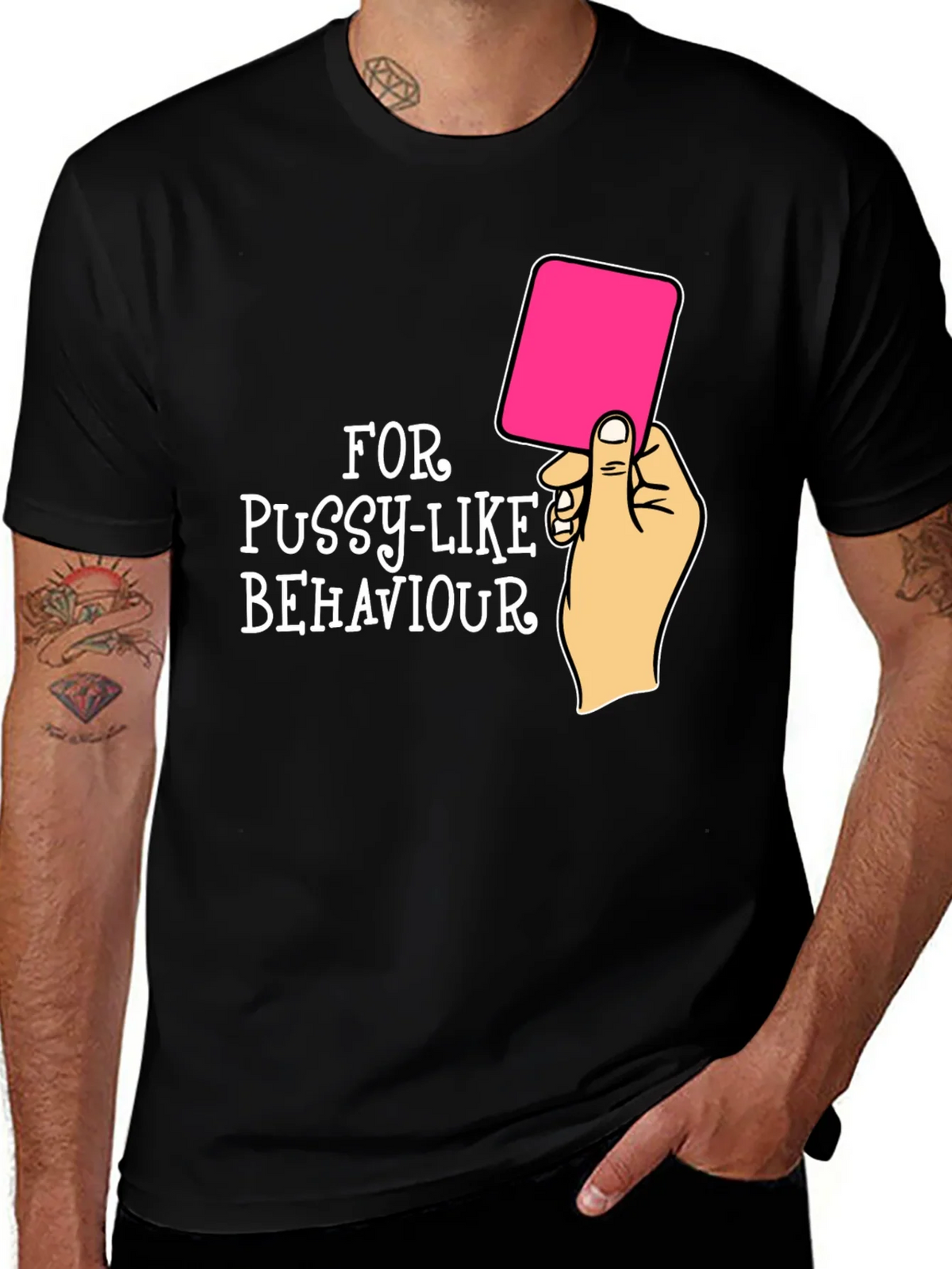 Red Card Warning Funny Graphic Tee product image 1