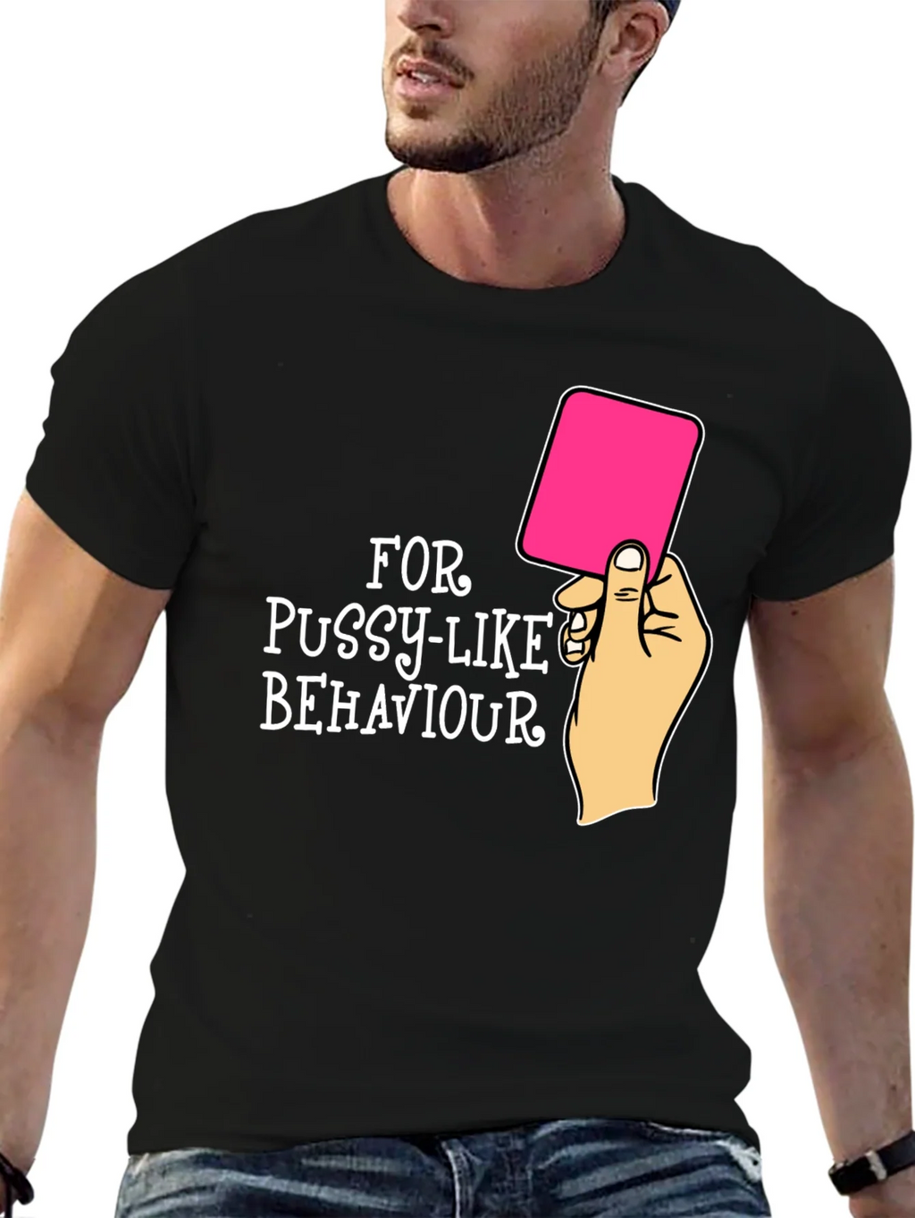 Red Card Warning Funny Graphic Tee product image 6