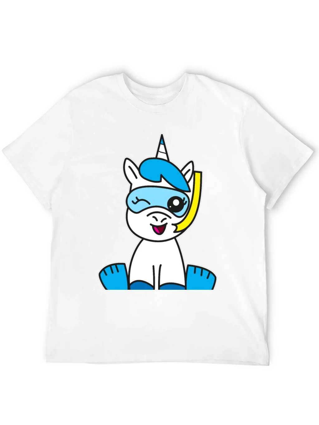 Snorkeling Unicorn Graphic Tee - Black Cotton Blend product image 11
