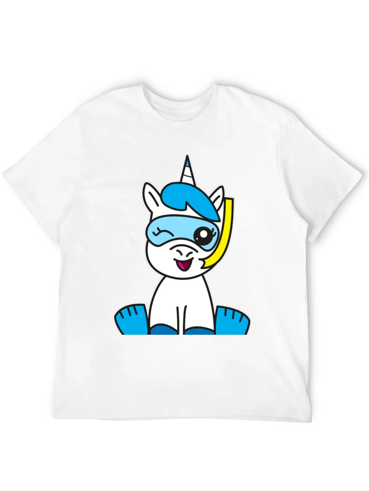Snorkeling Unicorn Graphic Tee - Black Cotton Blend product image 11