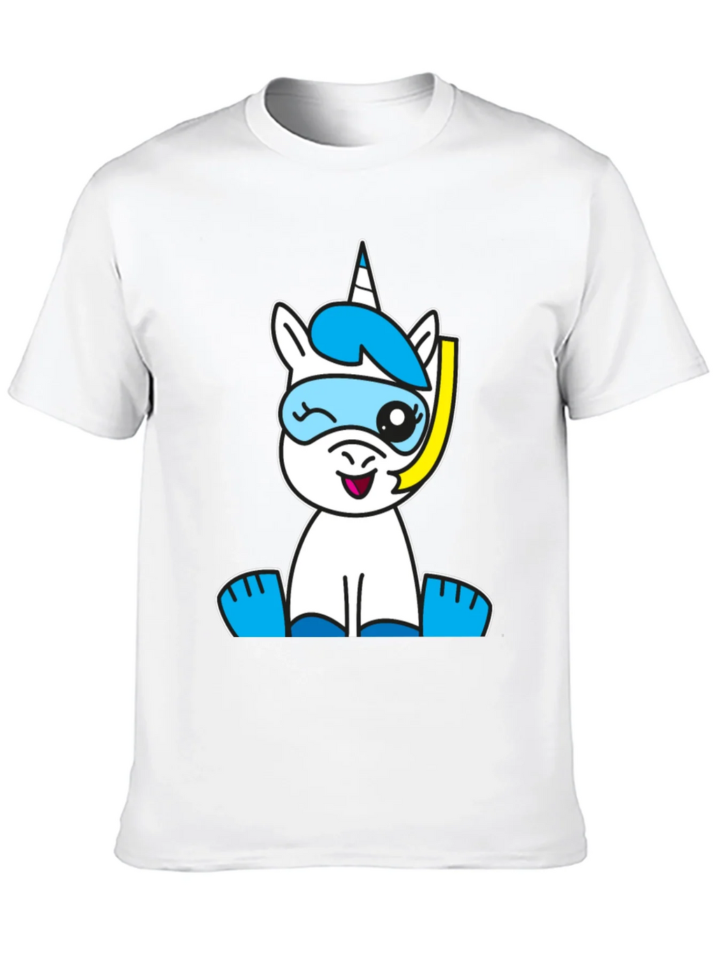 Snorkeling Unicorn Graphic Tee - Black Cotton Blend product image 9