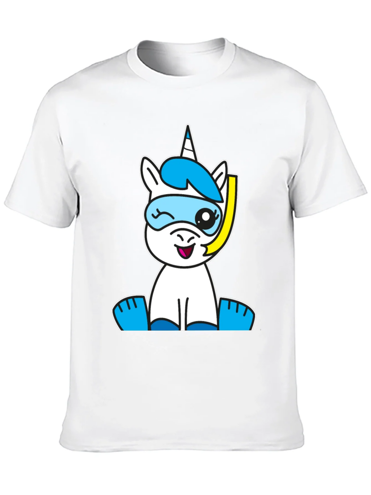Snorkeling Unicorn Graphic Tee - Black Cotton Blend product image 9