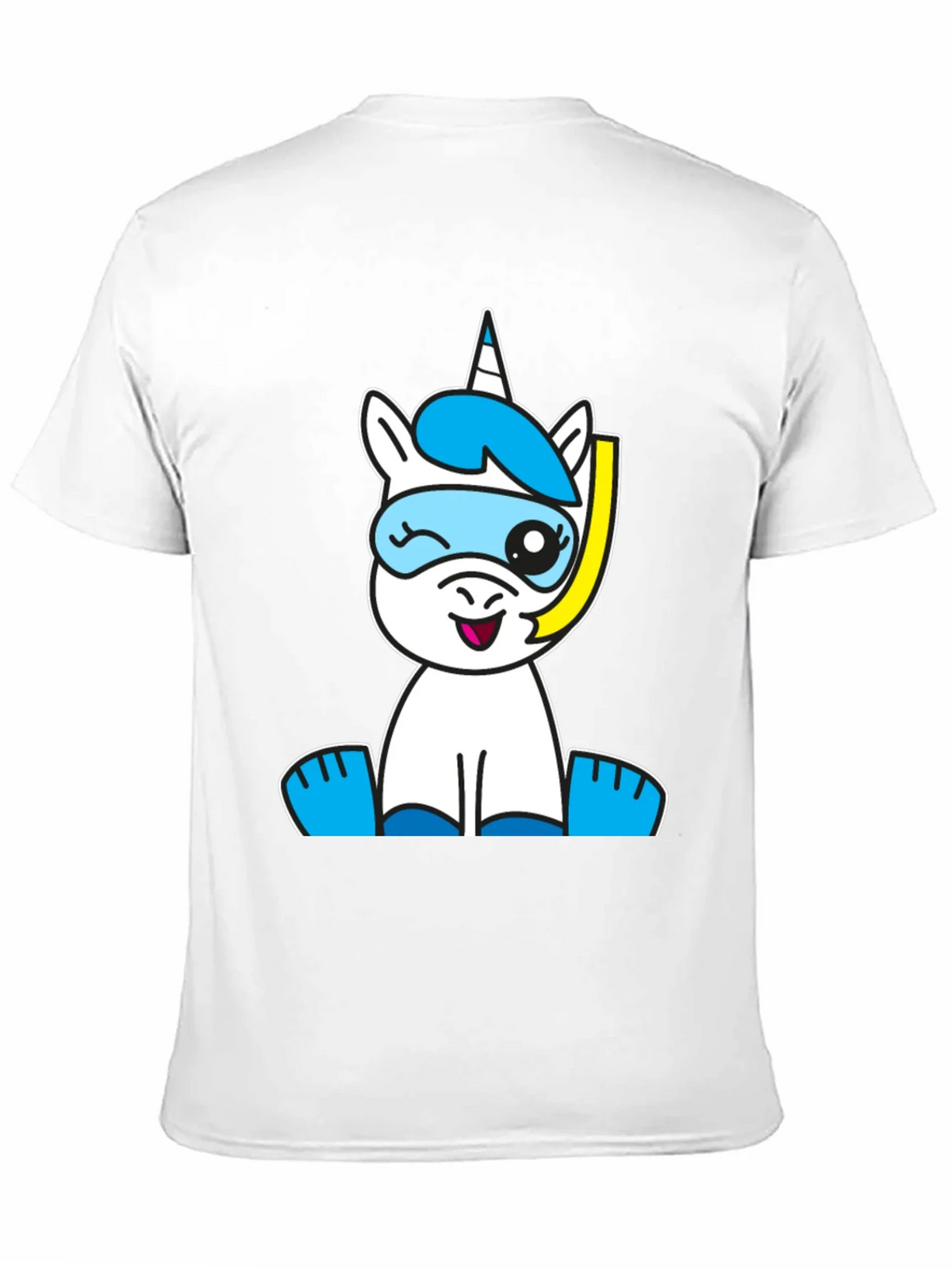 Snorkeling Unicorn Graphic Tee - Black Cotton Blend product image 10