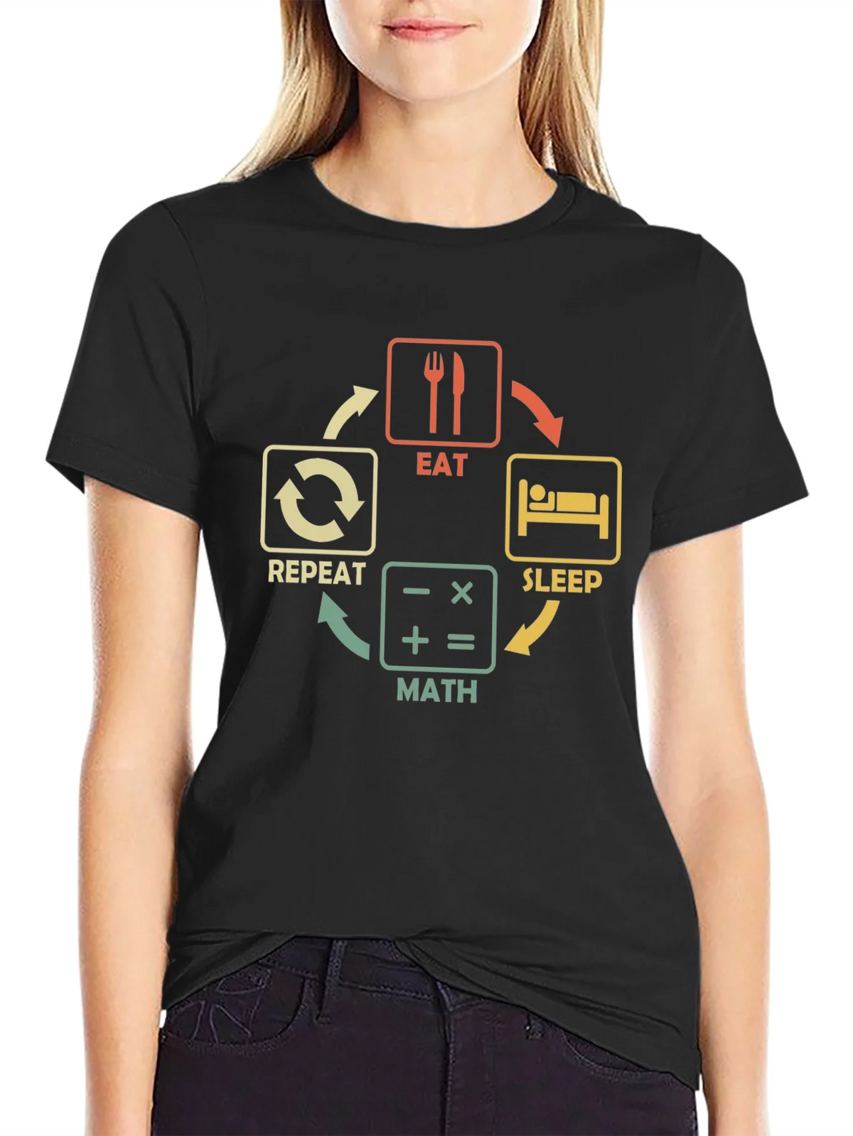 Eat Sleep Math Repeat T-Shirt product image 2