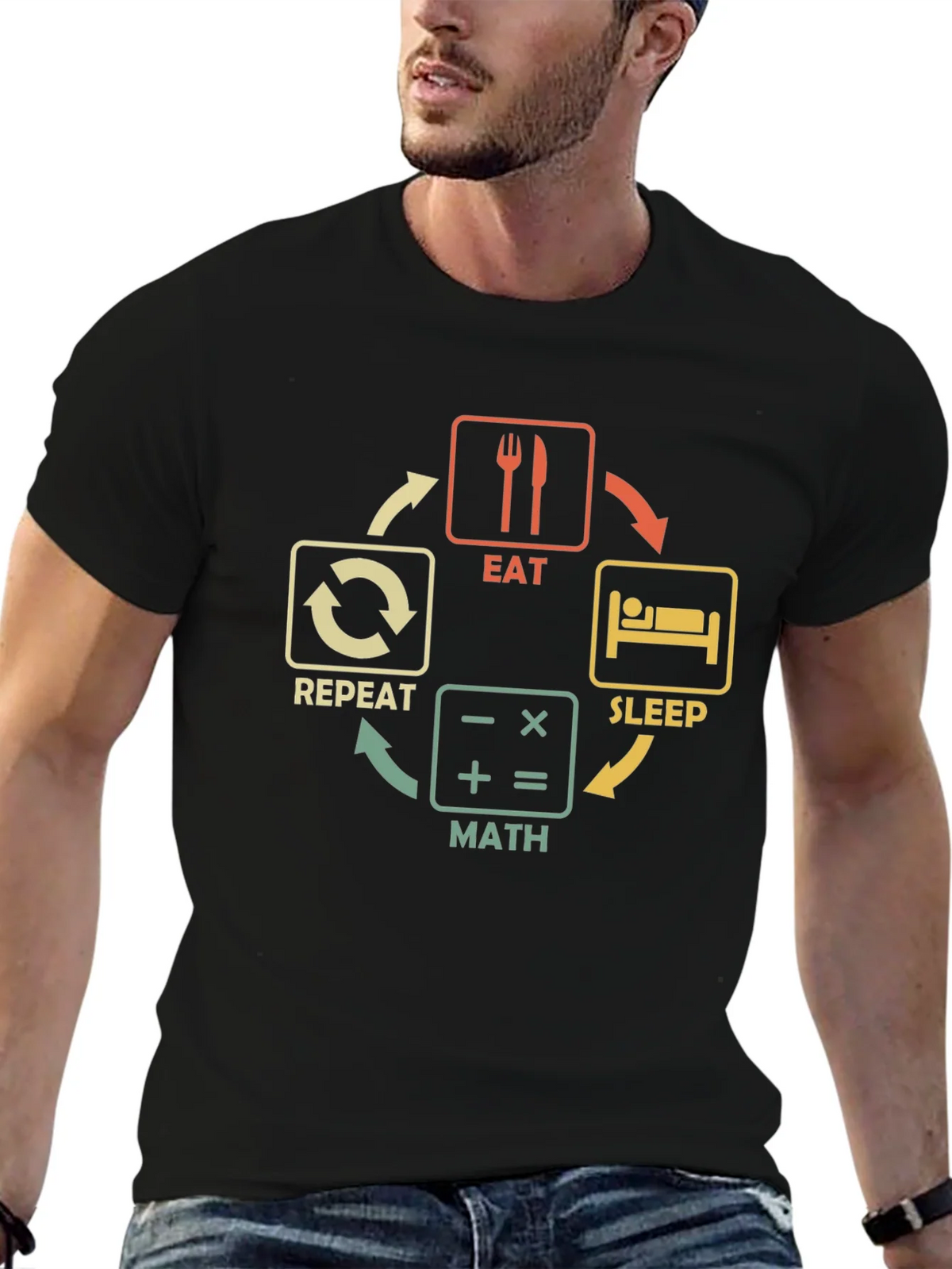 Eat Sleep Math Repeat T-Shirt product image 6