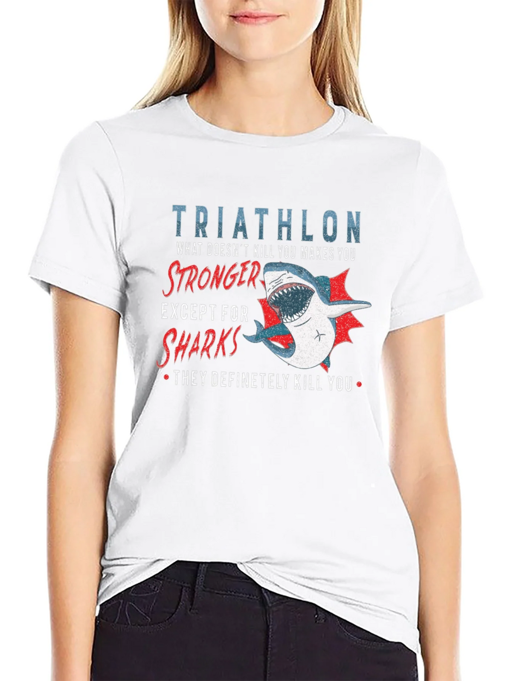 Triathlon Shark T-Shirt - Funny Athlete Tee product image 8