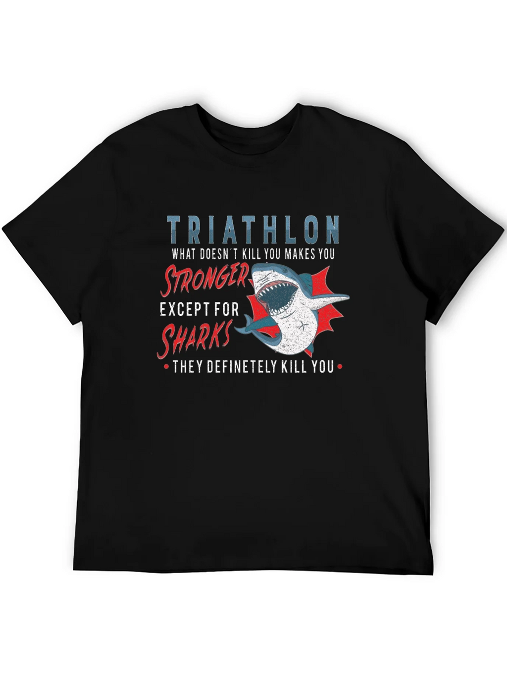 Triathlon Shark T-Shirt - Funny Athlete Tee product image 5