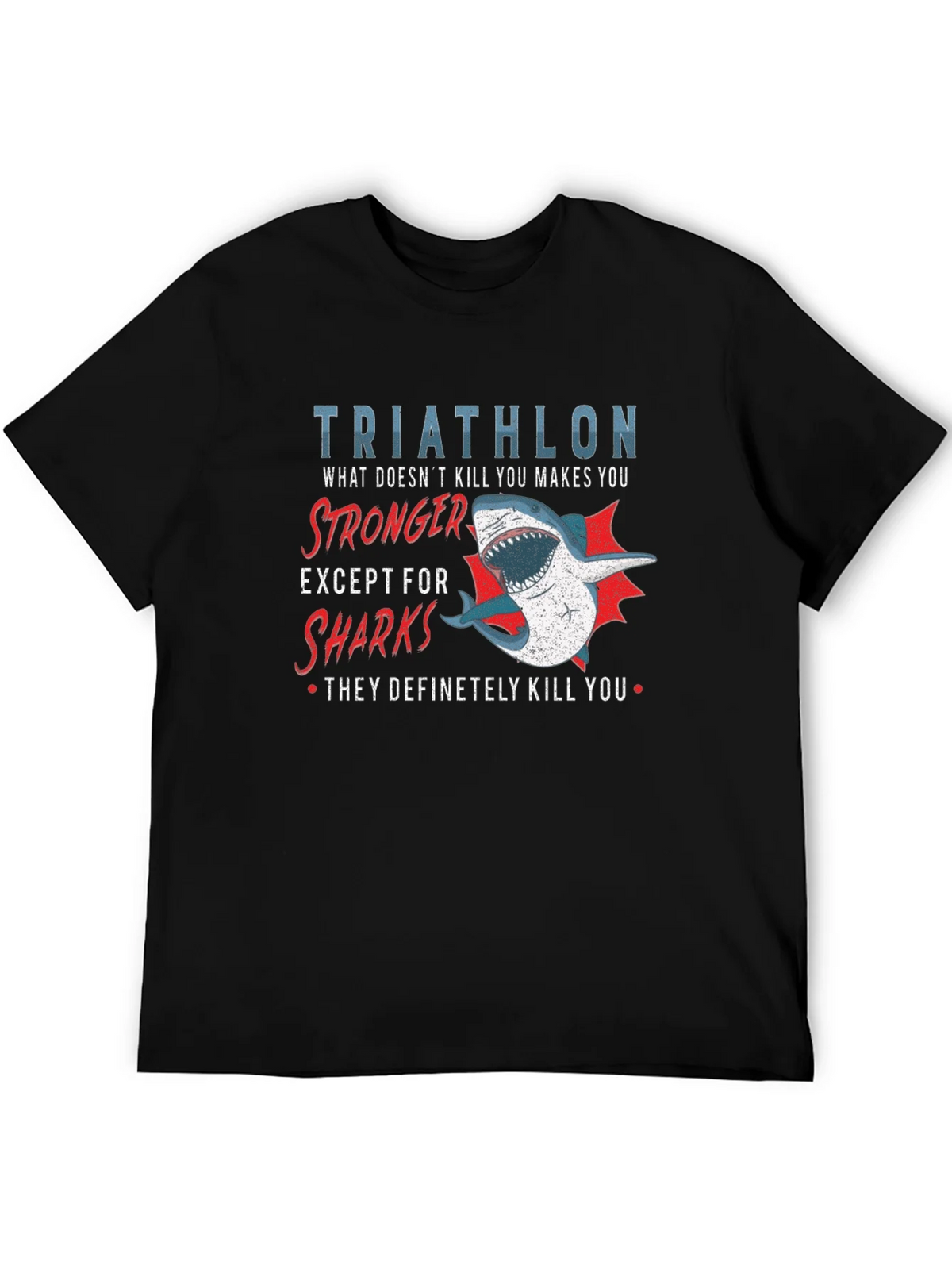 Triathlon Shark T-Shirt - Funny Athlete Tee product image 5