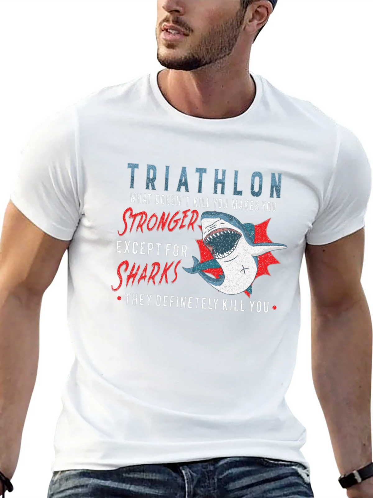 Triathlon Shark T-Shirt - Funny Athlete Tee product image 12