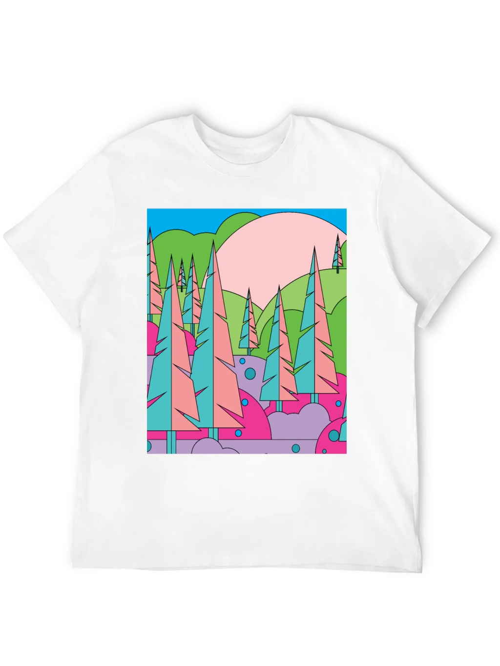Abstract Forest Graphic T-Shirt - Retro Style Tee product image 11