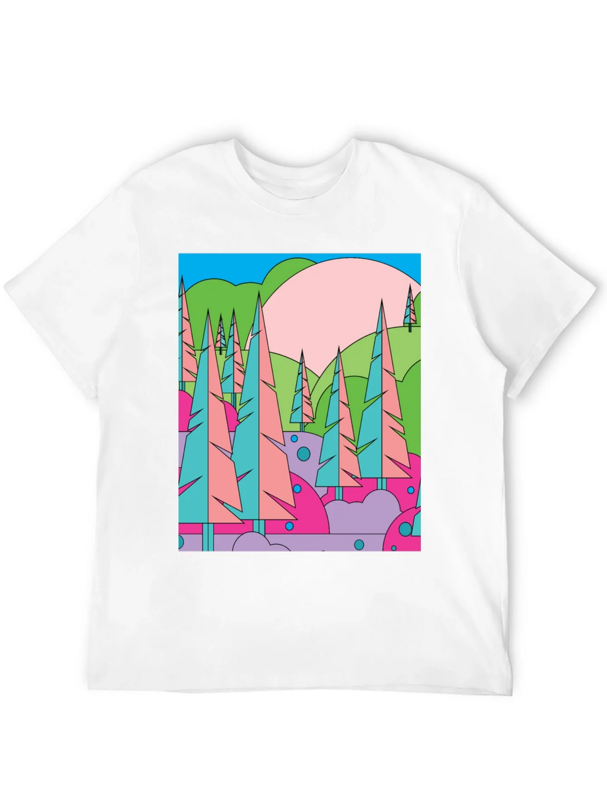Abstract Forest Graphic T-Shirt - Retro Style Tee product image 11