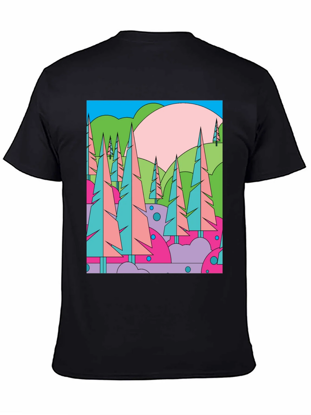 Abstract Forest Graphic T-Shirt - Retro Style Tee product image 4