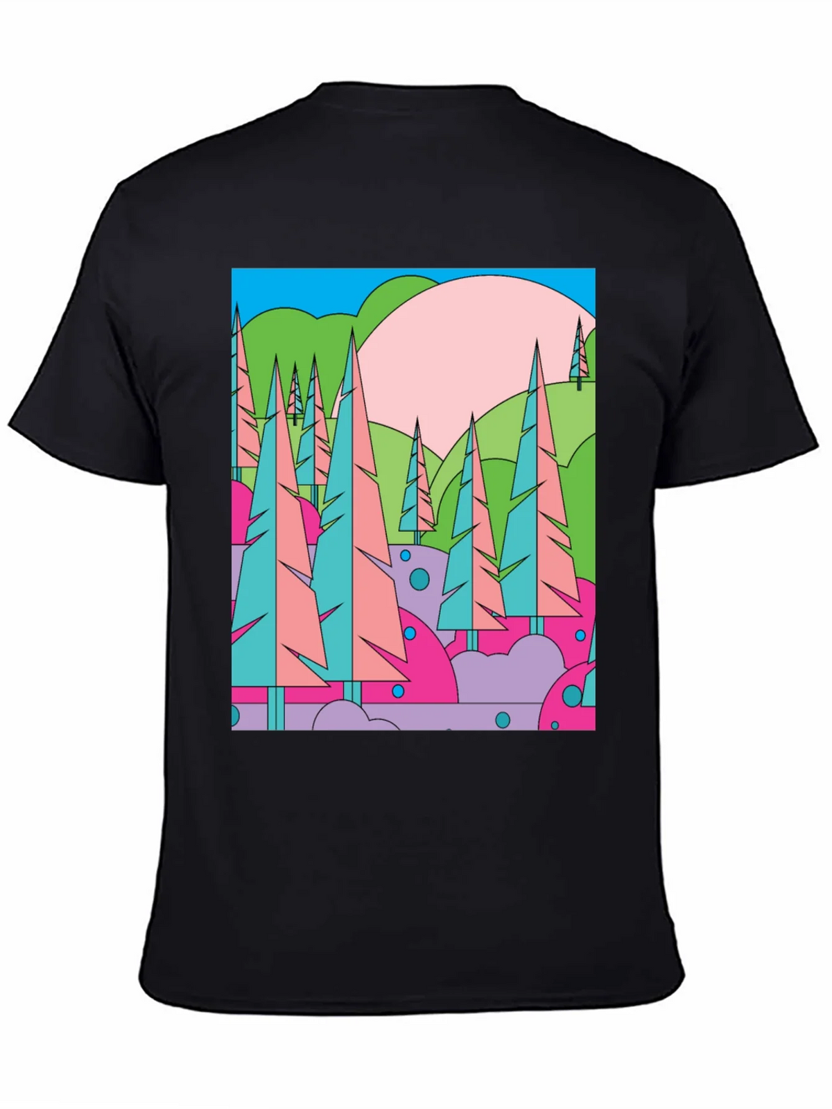 Abstract Forest Graphic T-Shirt - Retro Style Tee product image 4