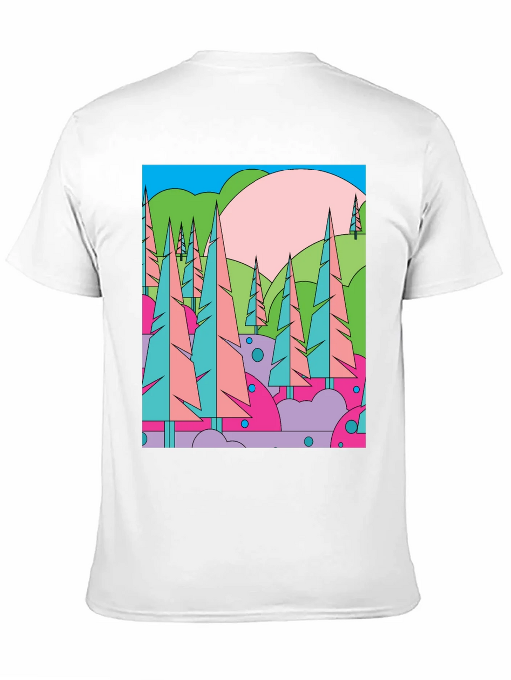 Abstract Forest Graphic T-Shirt - Retro Style Tee product image 10