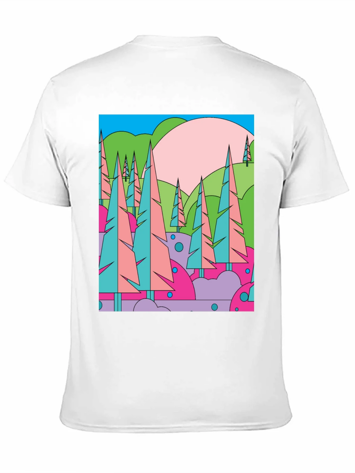 Abstract Forest Graphic T-Shirt - Retro Style Tee product image 10
