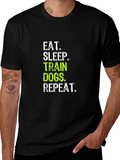 Eat Sleep Train Dogs Repeat Graphic Tee product image 1