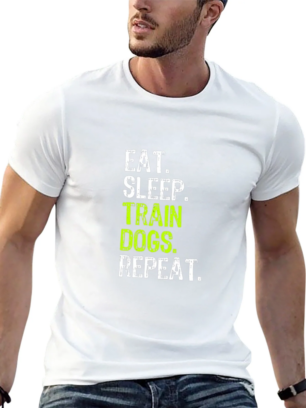 Eat Sleep Train Dogs Repeat Graphic Tee product image 12