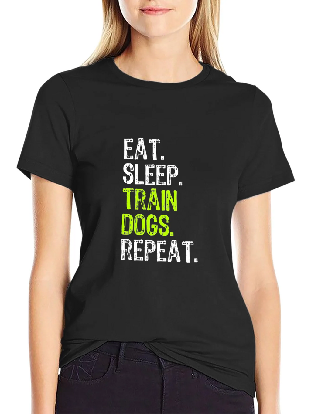 Eat Sleep Train Dogs Repeat Graphic Tee product image 2