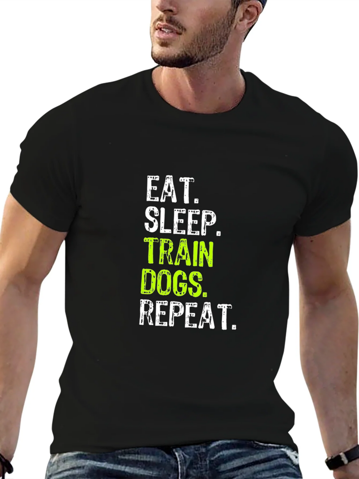 Eat Sleep Train Dogs Repeat Graphic Tee product image 6