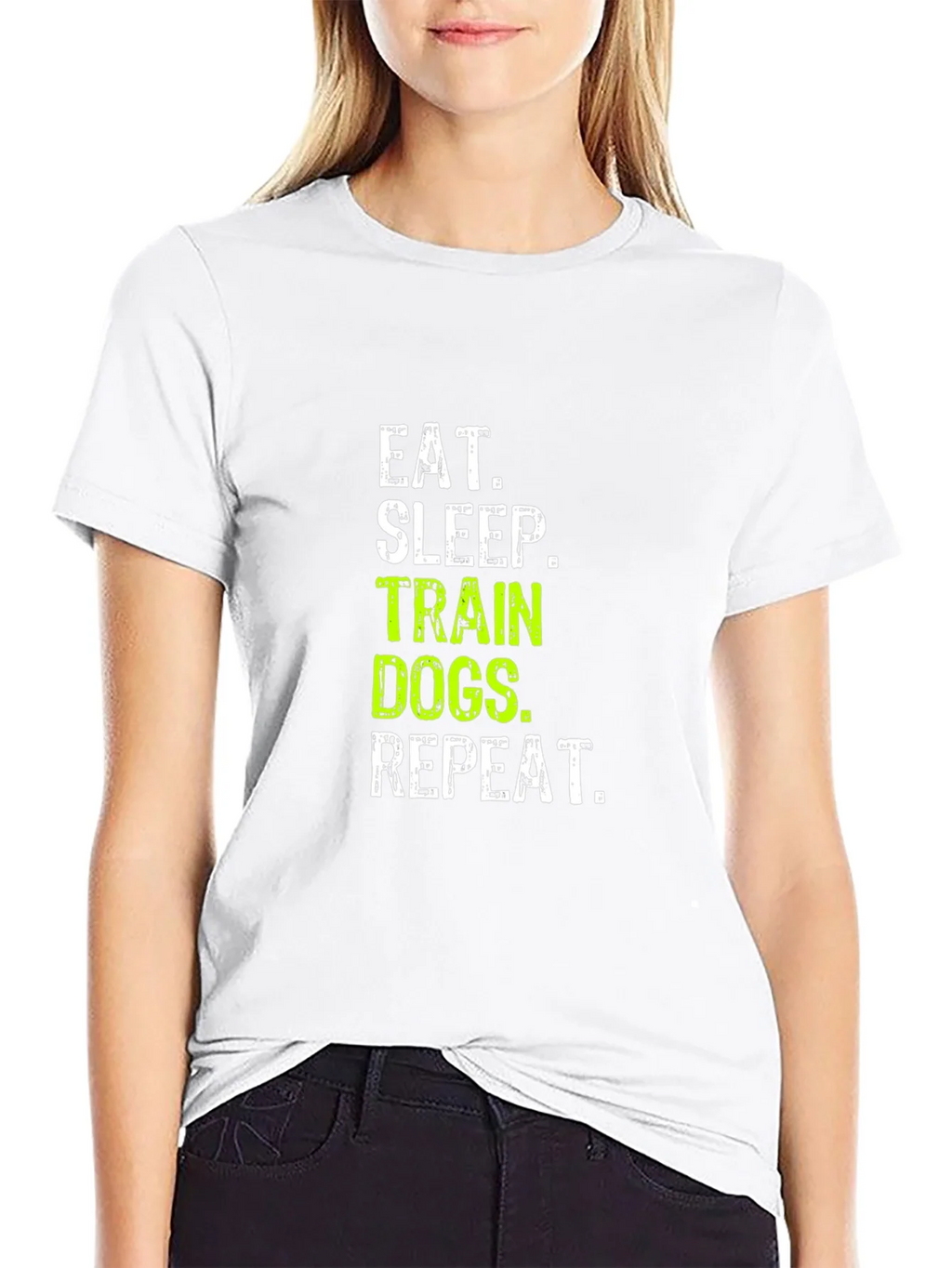Eat Sleep Train Dogs Repeat Graphic Tee product image 8