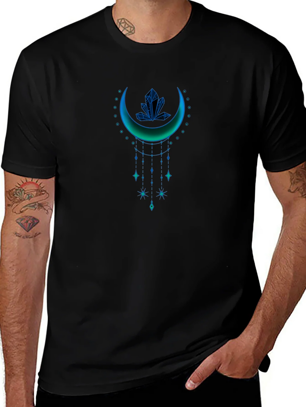 Mystic Crescent Graphic Tee - Celestial Style product image 1