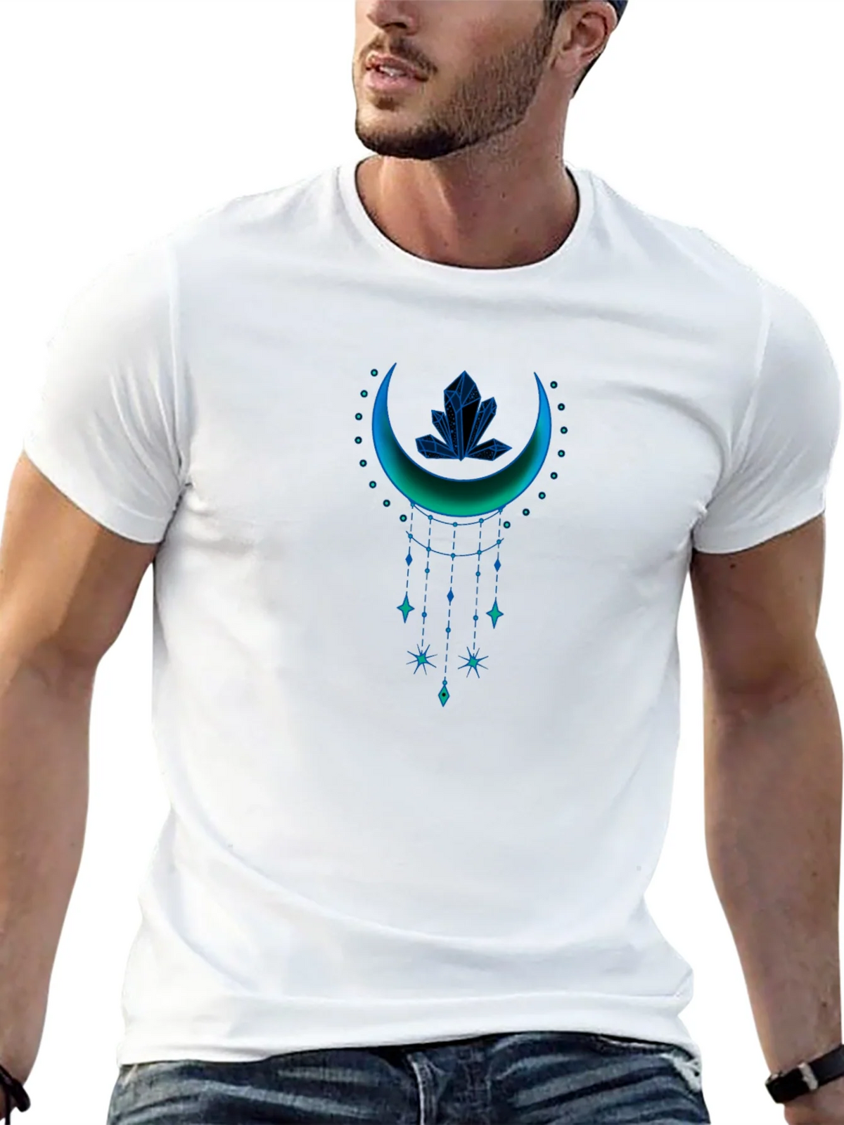 Mystic Crescent Graphic Tee - Celestial Style product image 12