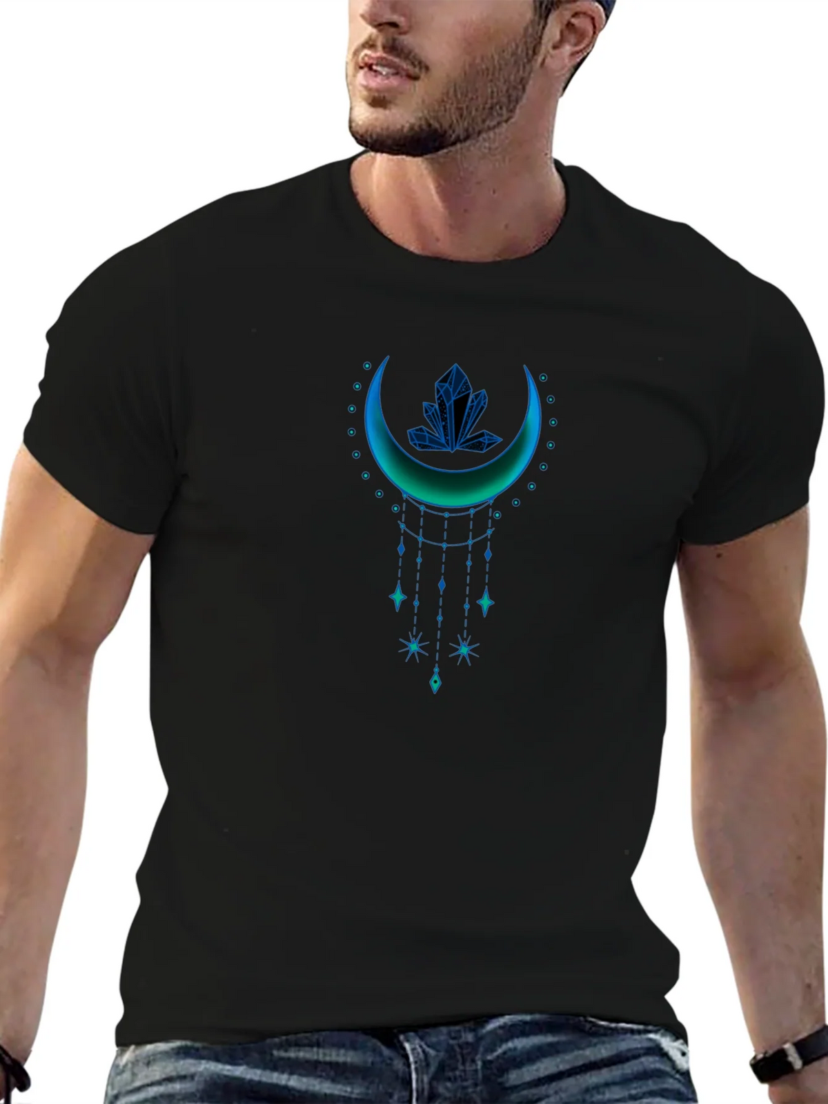 Mystic Crescent Graphic Tee - Celestial Style product image 6
