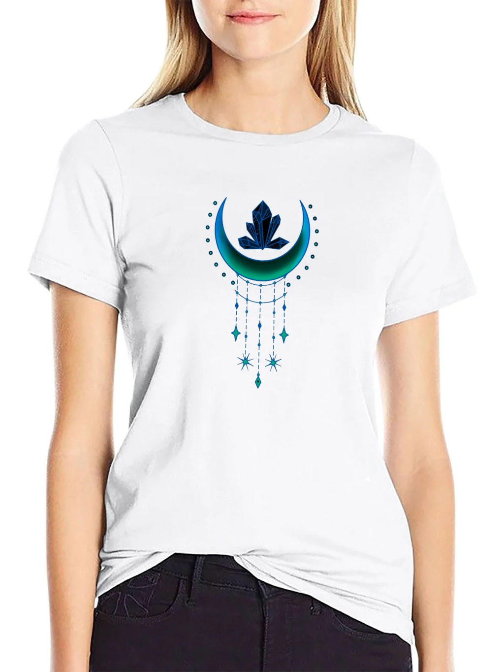 Mystic Crescent Graphic Tee - Celestial Style product image 8