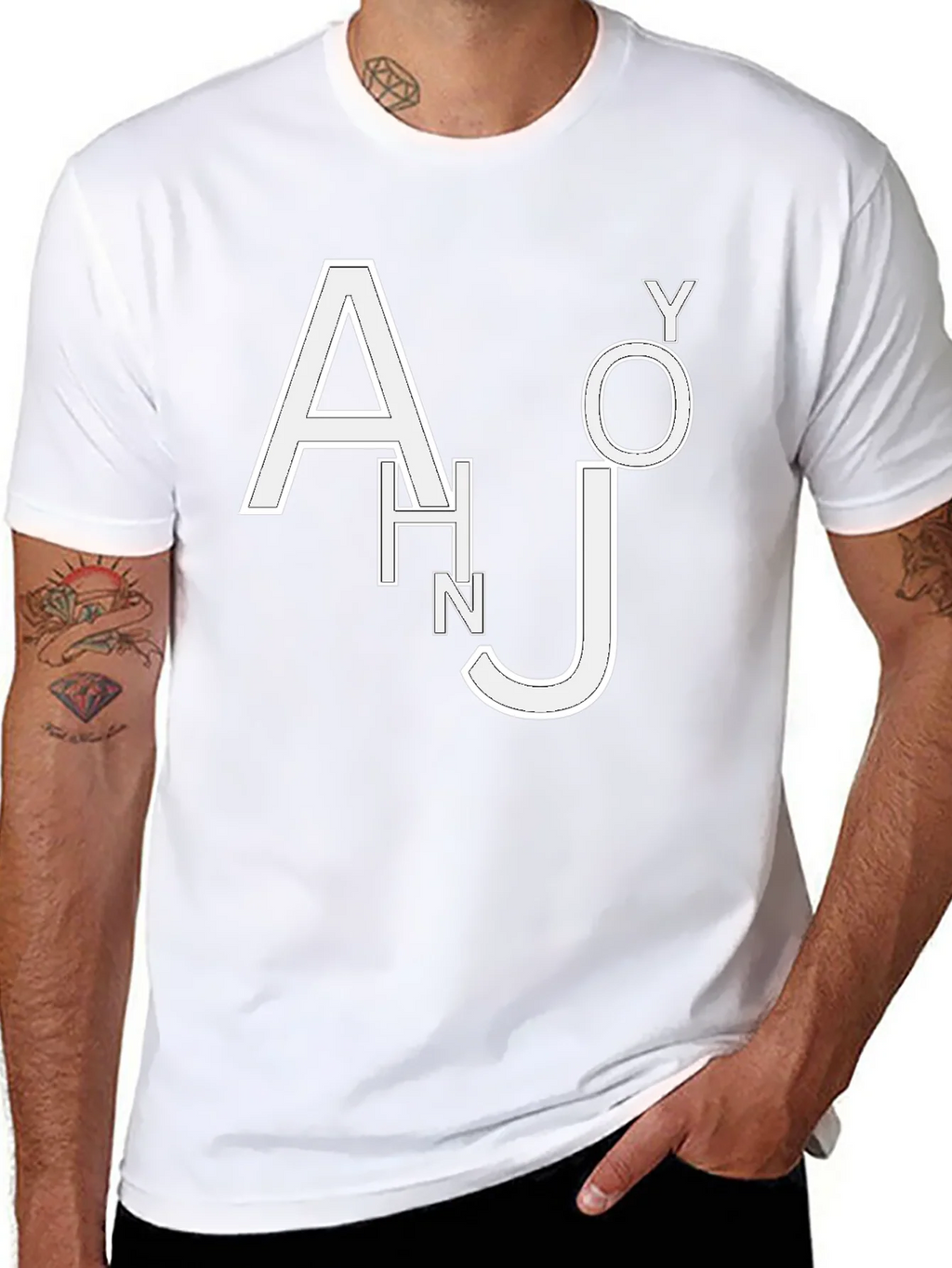 Trendy Black T-Shirt with White Letter Design product image 7
