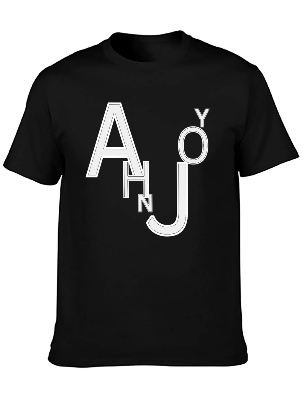 Trendy Black T-Shirt with White Letter Design product image 3