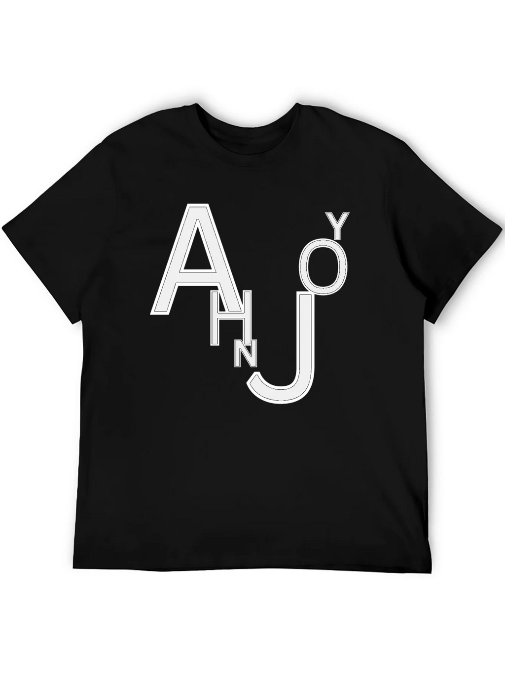 Trendy Black T-Shirt with White Letter Design product image 5