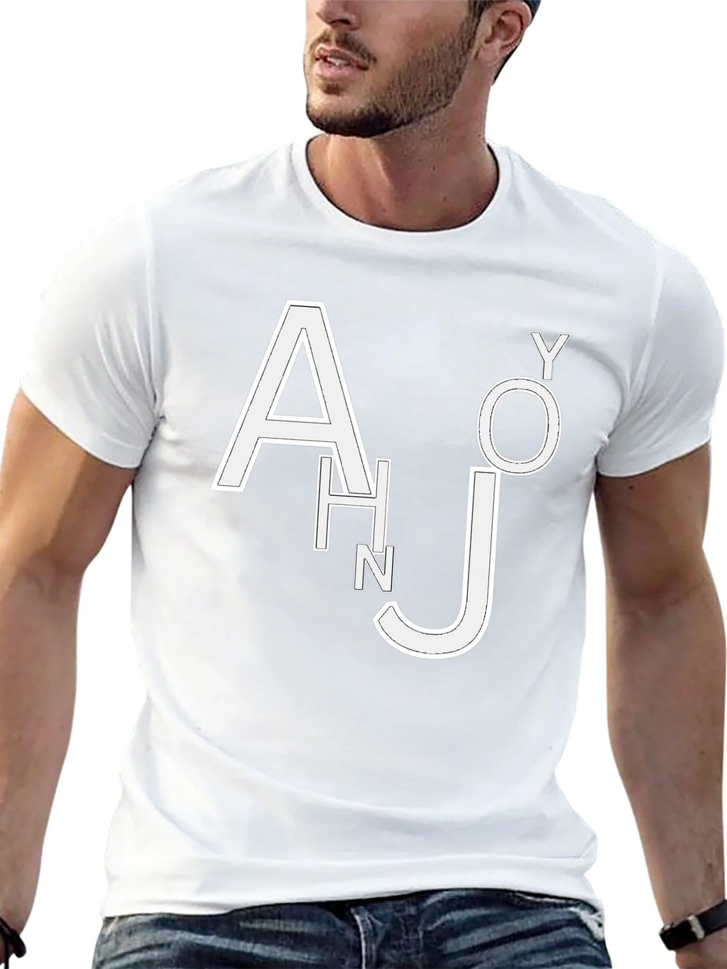 Trendy Black T-Shirt with White Letter Design product image 12