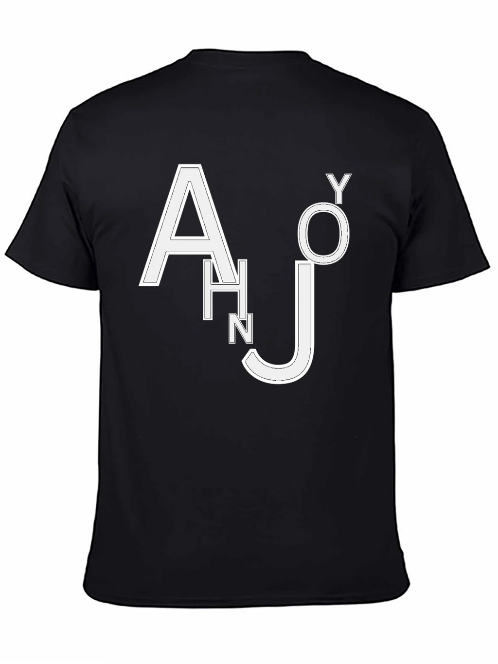 Trendy Black T-Shirt with White Letter Design product image 4