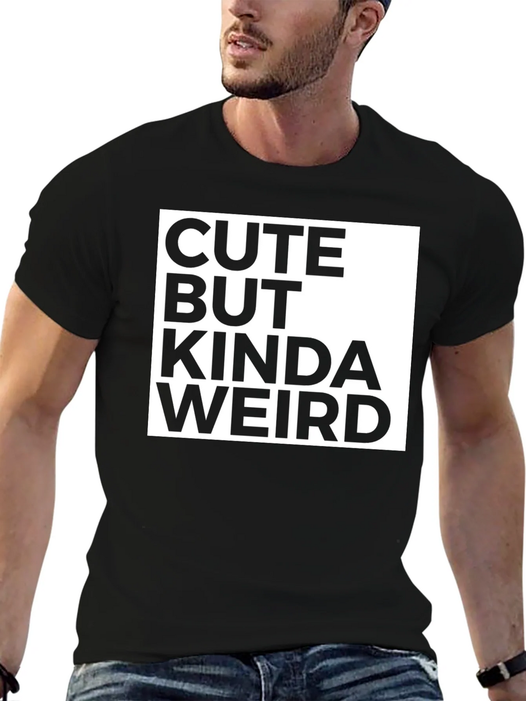 Cute But Kinda Weird Graphic Tee - Black product image 6