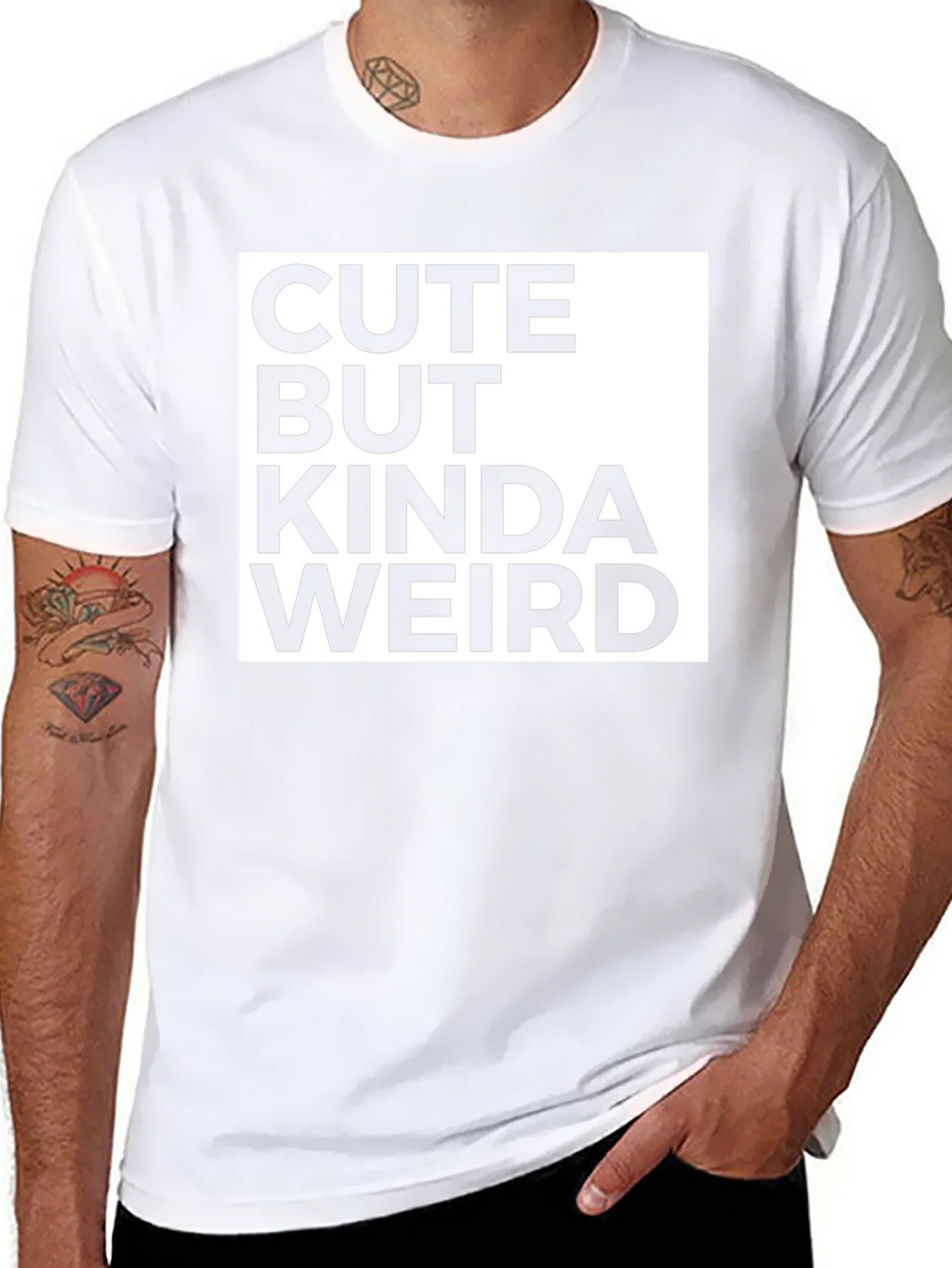 Cute But Kinda Weird Graphic Tee - Black product image 7