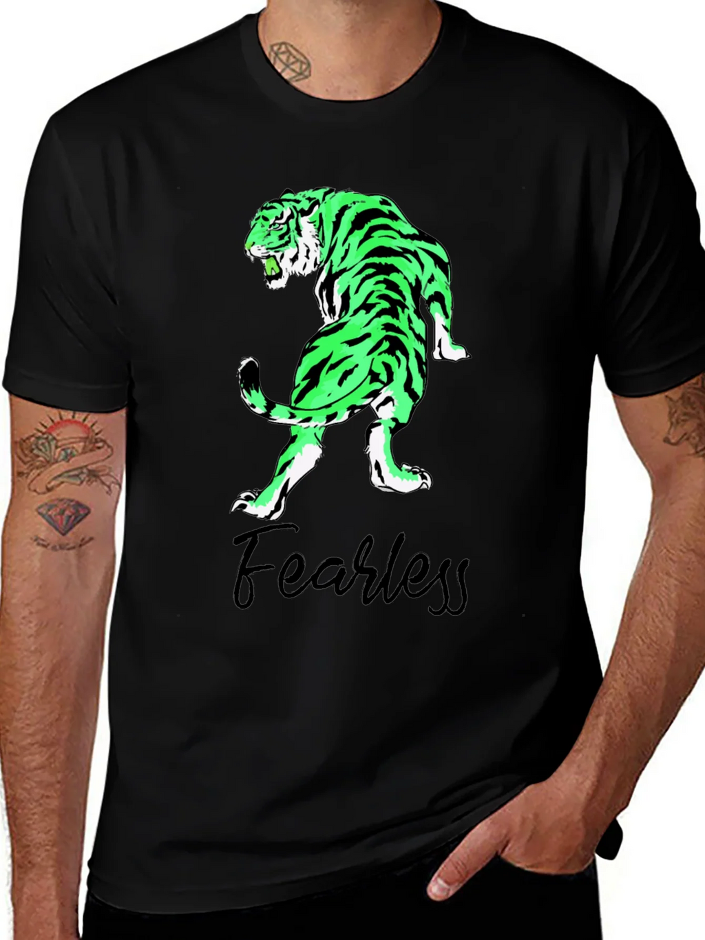 Fearless Tiger Graphic Tee - Black T-Shirt product image 1