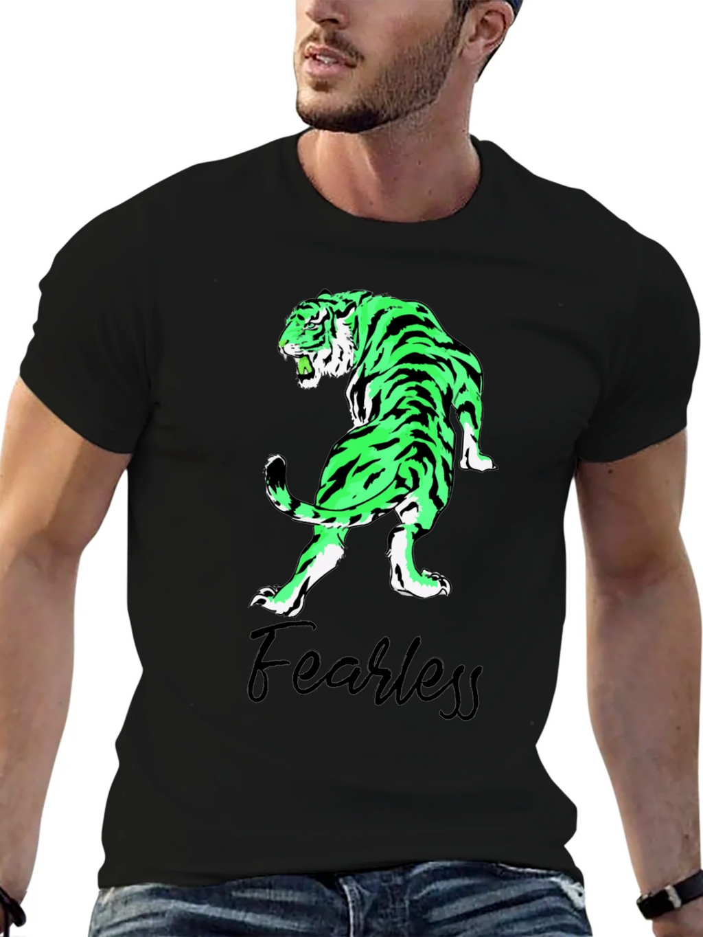Fearless Tiger Graphic Tee - Black T-Shirt product image 6