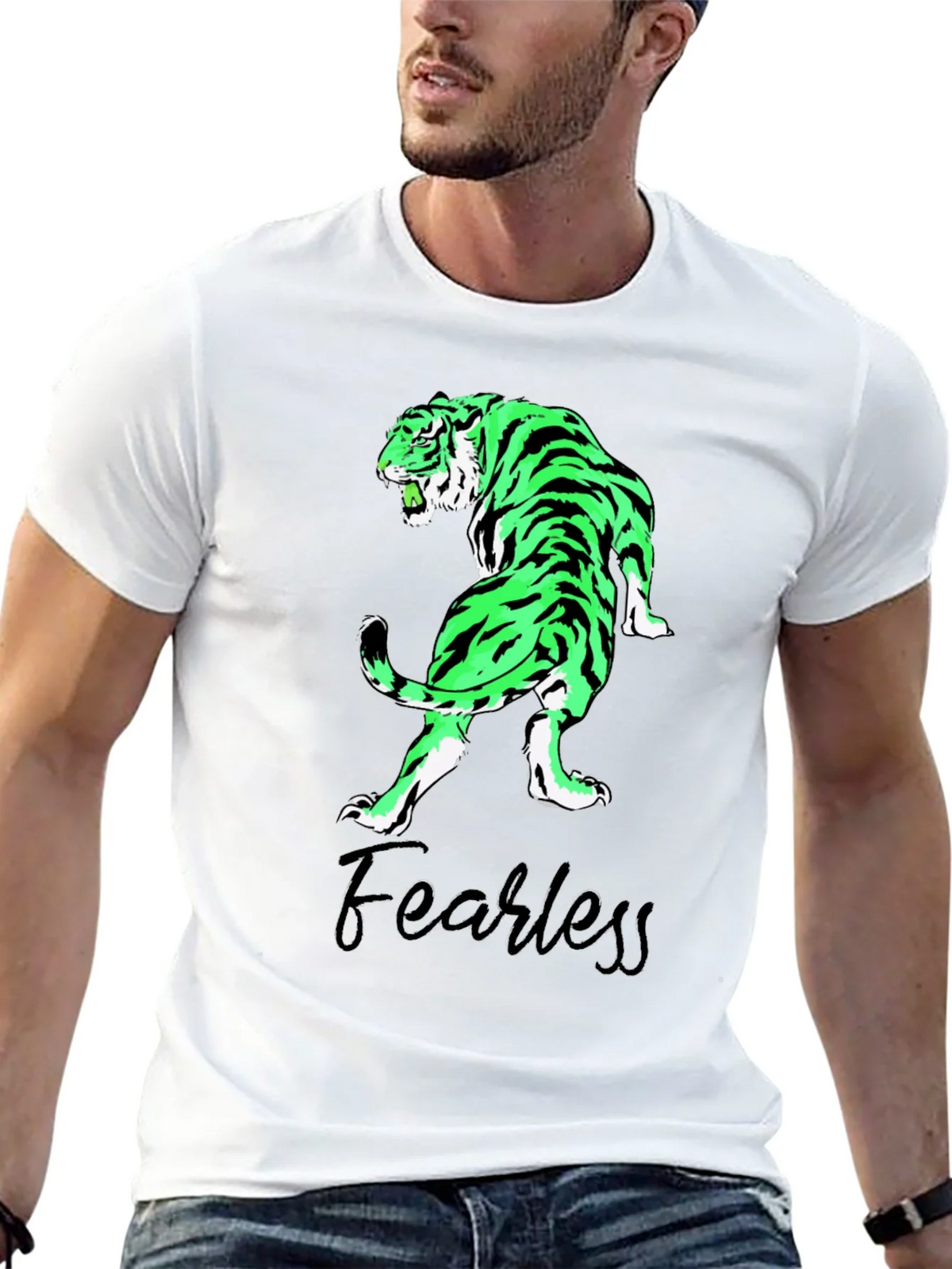 Fearless Tiger Graphic Tee - Black T-Shirt product image 12