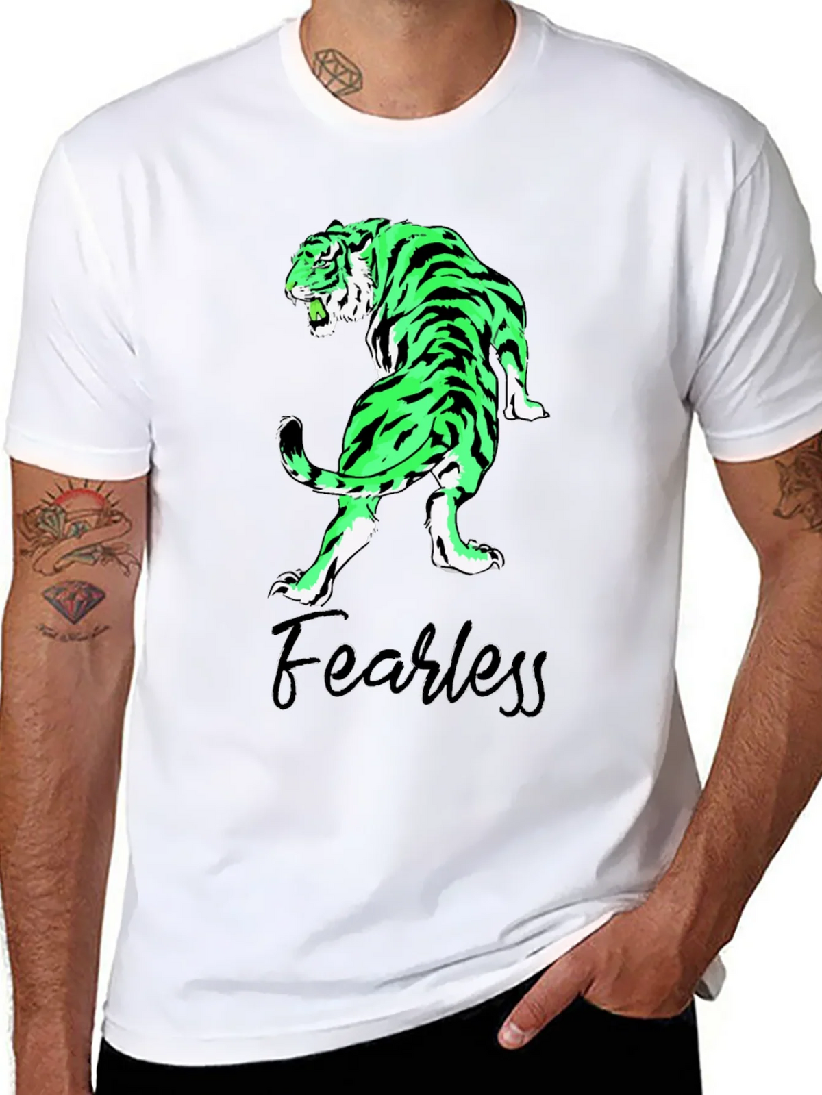 Fearless Tiger Graphic Tee - Black T-Shirt product image 7