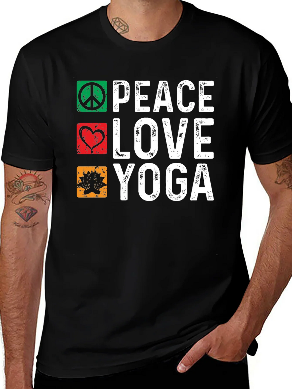 Peace Love Yoga Graphic Tee product image 1