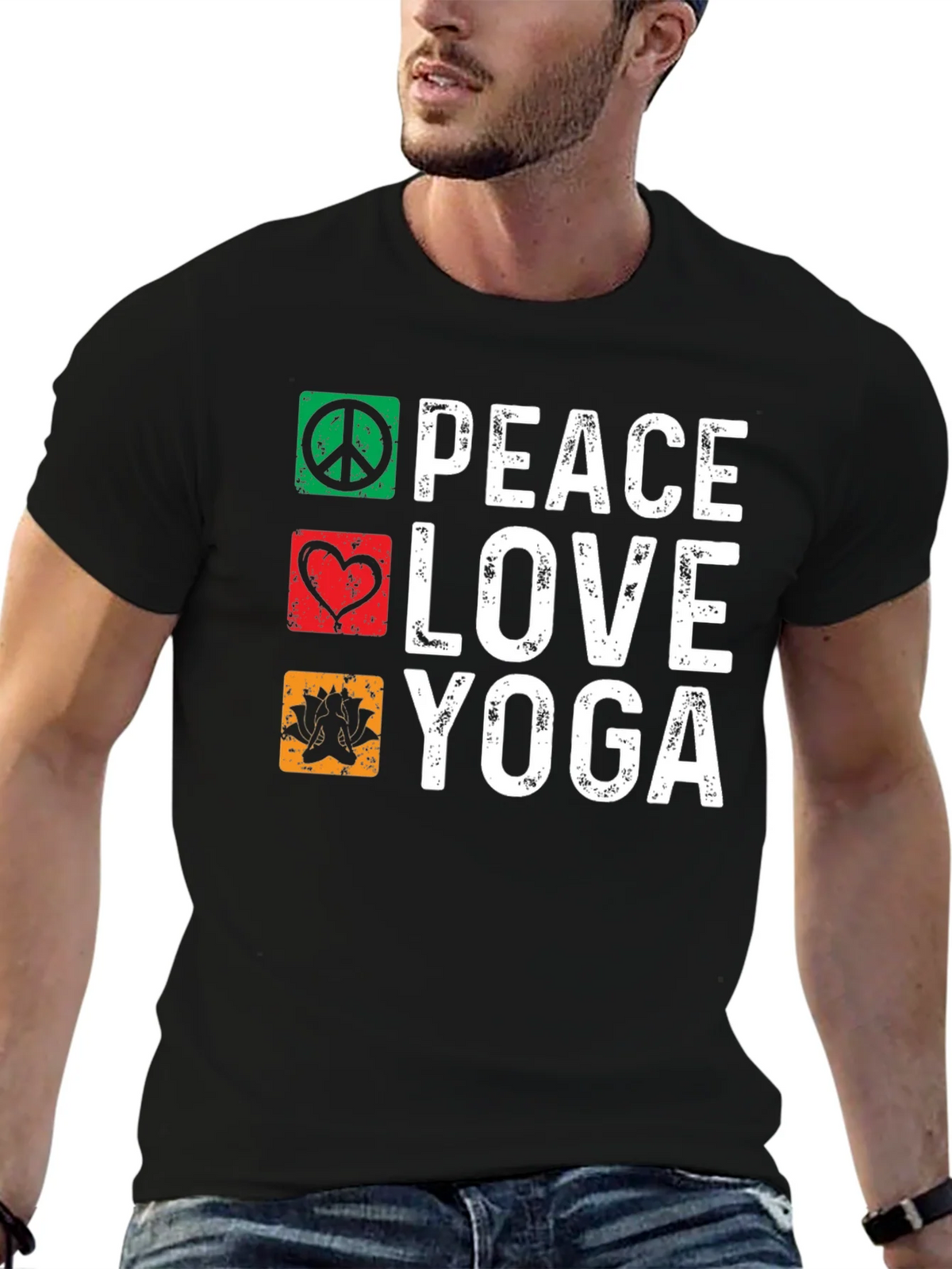 Peace Love Yoga Graphic Tee product image 6
