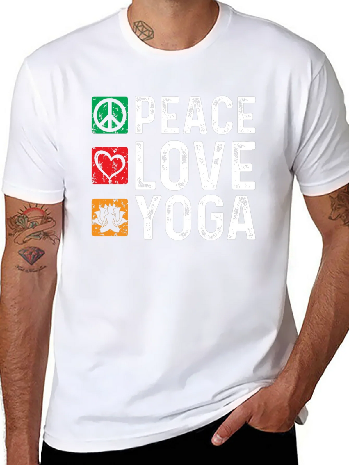 Peace Love Yoga Graphic Tee product image 7