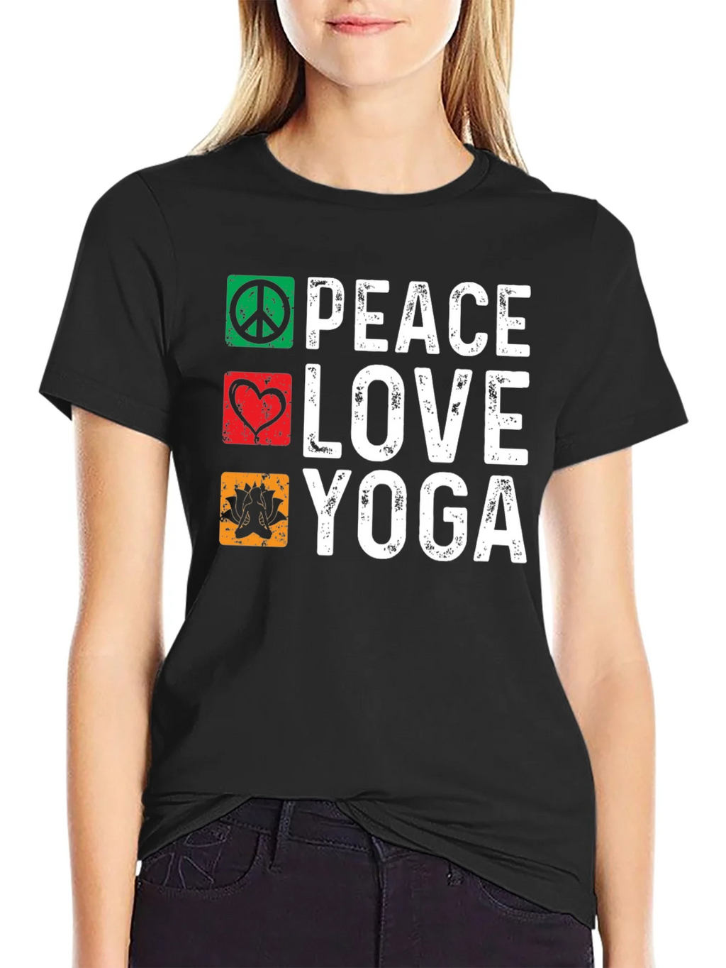 Peace Love Yoga Graphic Tee product image 2