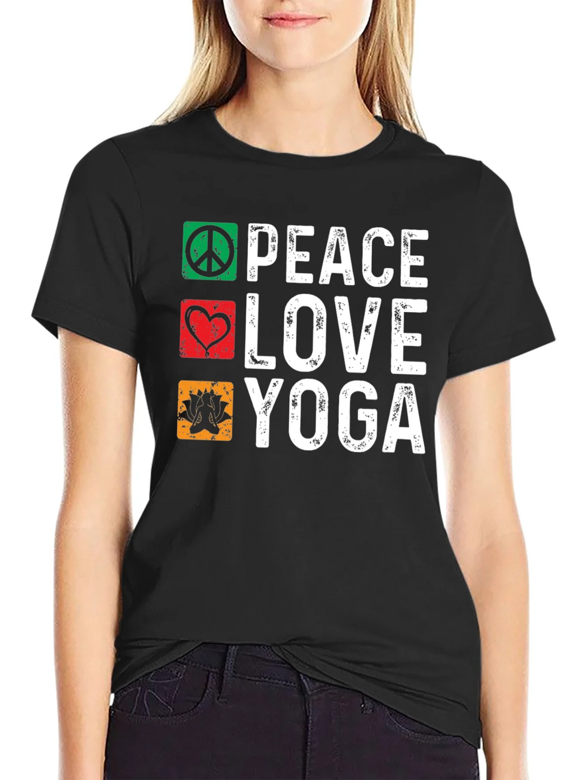Peace Love Yoga Graphic Tee product image 2