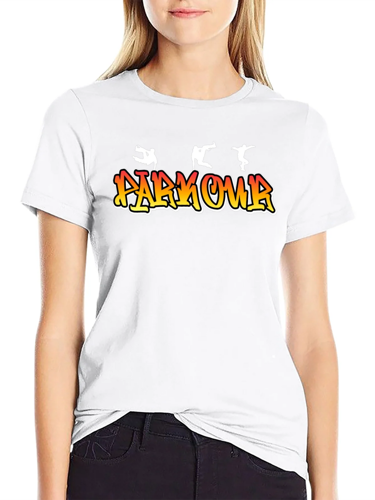 Parkour Graphic Print Black T-Shirt product image 8
